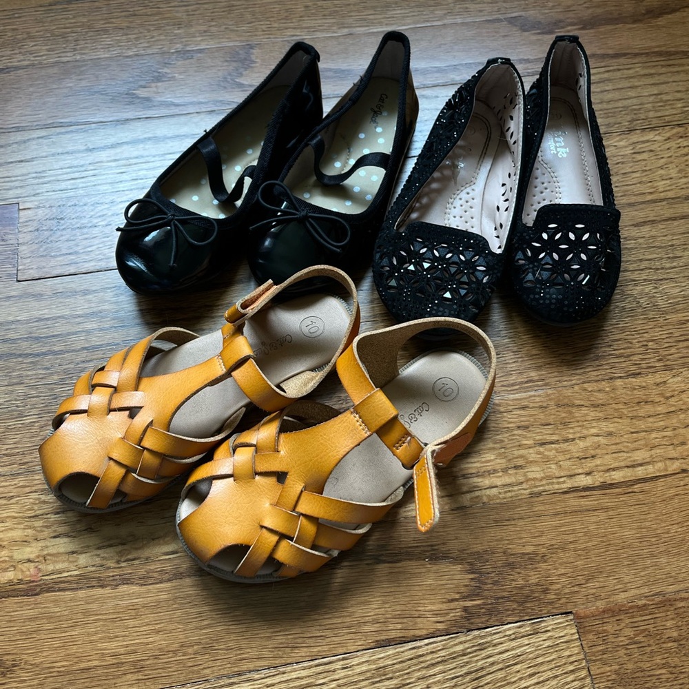 Cat & Jack Black and Tan Dress Shoes